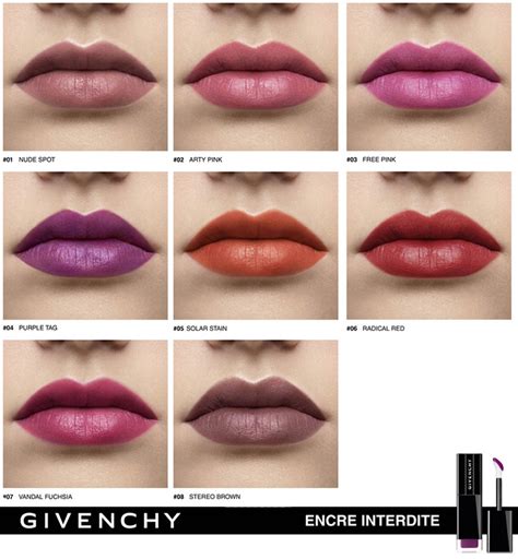 givenchy encre interdite lip stain swatches|ENCRE INTERDITE .